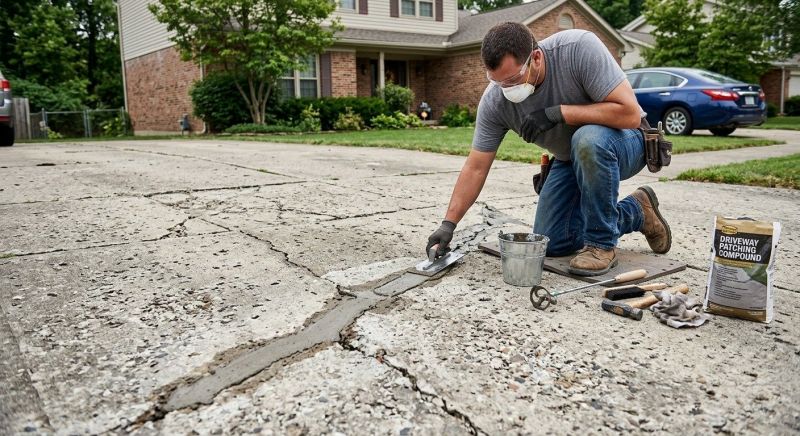 Concrete Driveway Patching in West Des Moines, IA