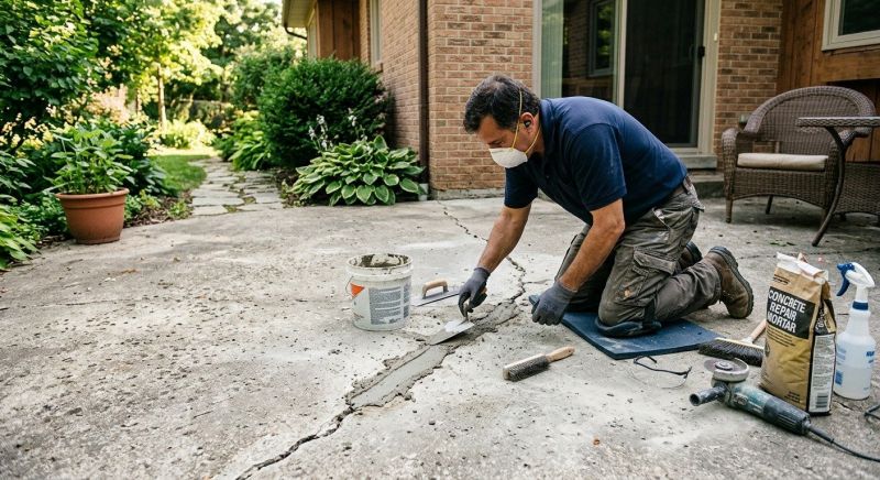 Entryway Concrete Repair in Des Moines, IA